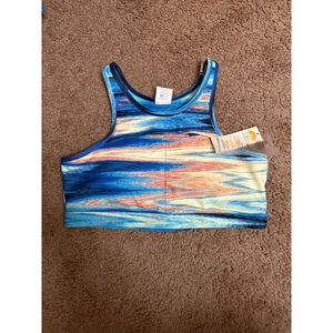 Women's NWT C&C California Sports Bra S Blue Orange